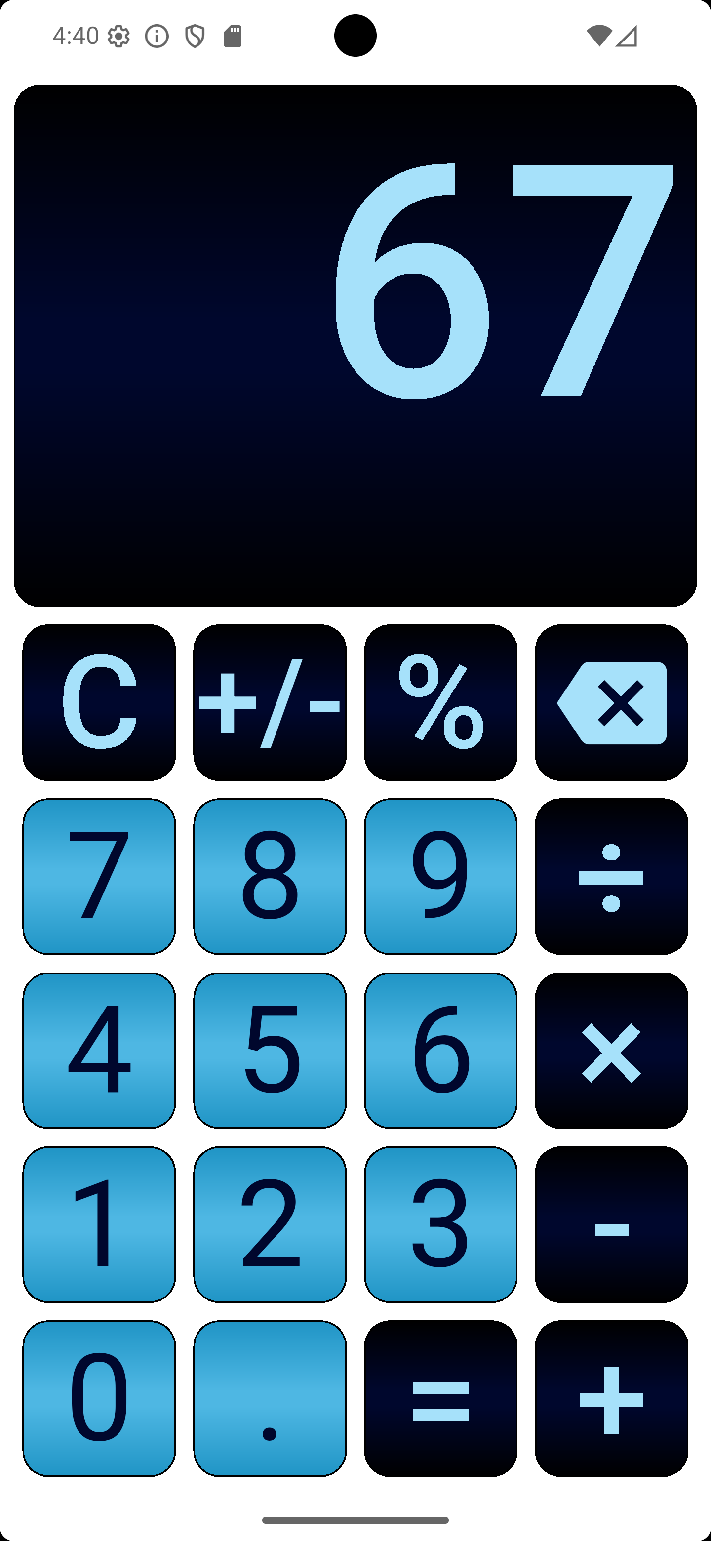 Big Finger Calculator History Tape