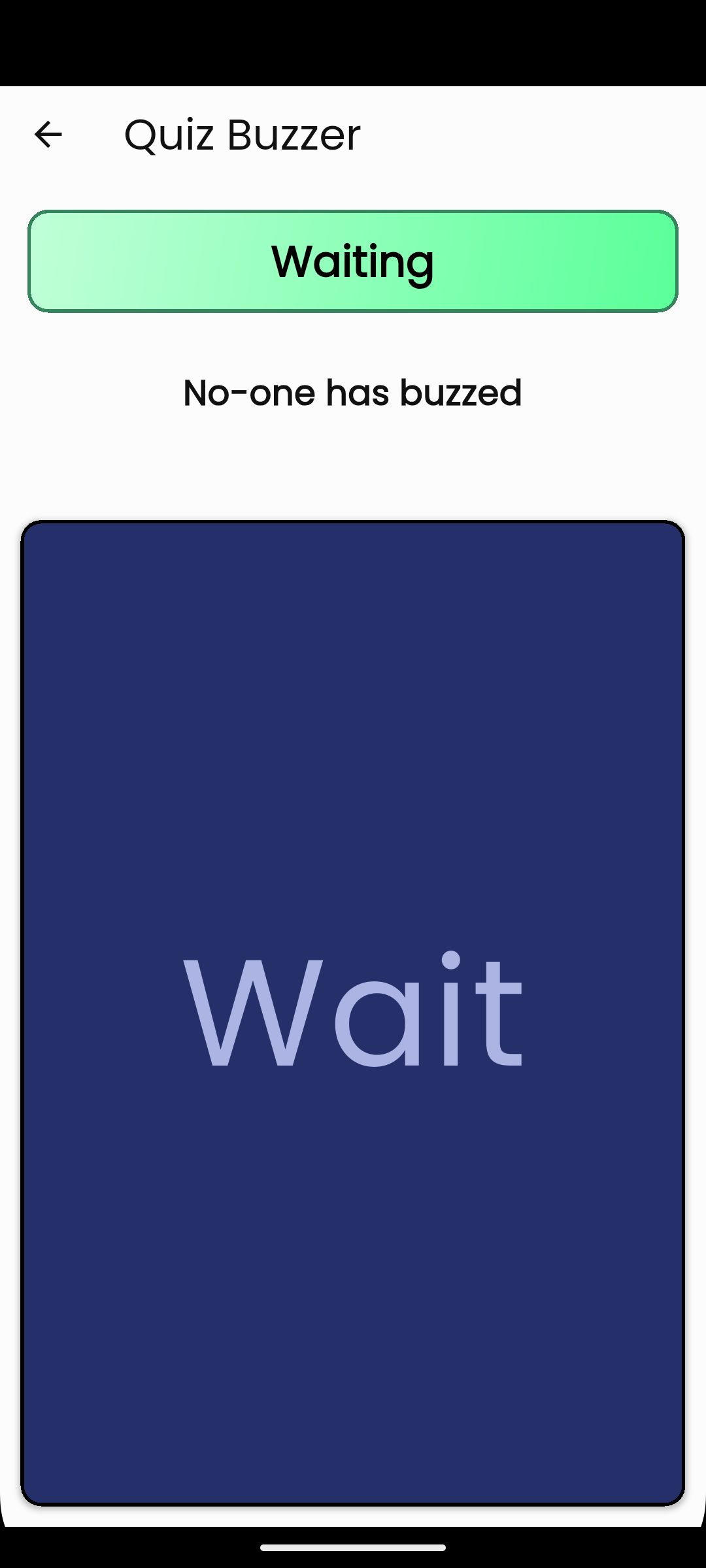 Quiz Buzzer Host Queue Screen